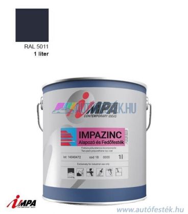 1K Korróziógátló Festék + Alapozó (2 in 1) - RAL5011 - Selyemfényű (1l) - Impa Cink