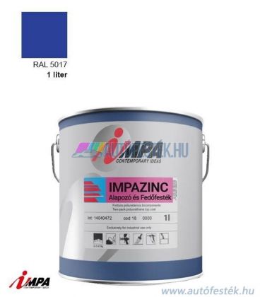 1K Korróziógátló Festék + Alapozó (2 in 1) - RAL5017 - Selyemfényű (1l) - Impa Cink