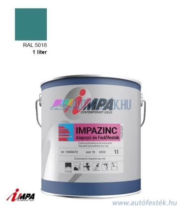 1K Korróziógátló Festék + Alapozó (2 in 1) - RAL5018 - Selyemfényű (1l) - Impa Cink