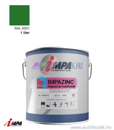 1K Korróziógátló Festék + Alapozó (2 in 1) - RAL6001 - Selyemfényű (1l) - Impa Cink