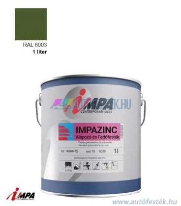 1K Korróziógátló Festék + Alapozó (2 in 1) - RAL6003 - Selyemfényű (1l) - Impa Cink