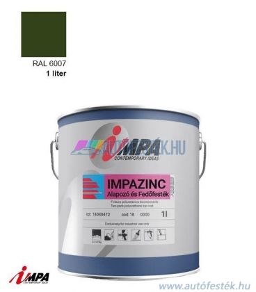 1K Korróziógátló Festék + Alapozó (2 in 1) - RAL6007 - Selyemfényű (1l) - Impa Cink
