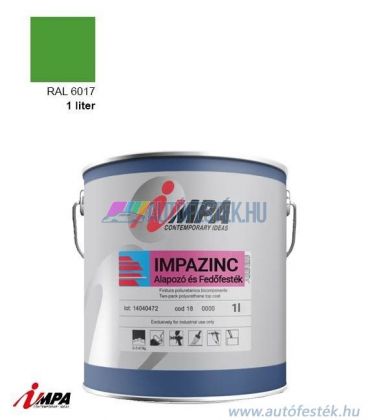 1K Korróziógátló Festék + Alapozó (2 in 1) - RAL6017 - Selyemfényű (1l) - Impa Cink