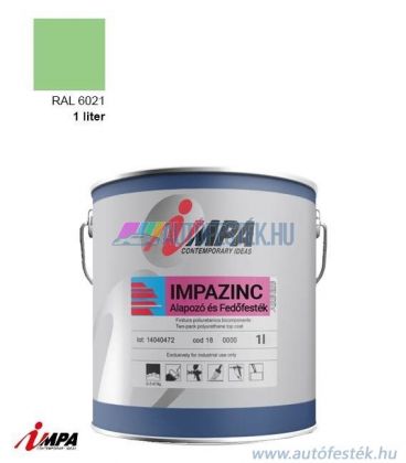1K Korróziógátló Festék + Alapozó (2 in 1) - RAL6021 - Selyemfényű (1l) - Impa Cink