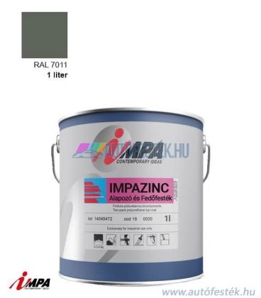 1K Korróziógátló Festék + Alapozó (2 in 1) - RAL7011 - Selyemfényű (1l) - Impa Cink