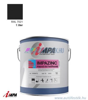 1K Korróziógátló Festék + Alapozó (2 in 1) - RAL7021 - Selyemfényű (1l) - Impa Cink