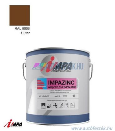 1K Korróziógátló Festék + Alapozó (2 in 1) - RAL8008 - Selyemfényű (1l) - Impa Cink