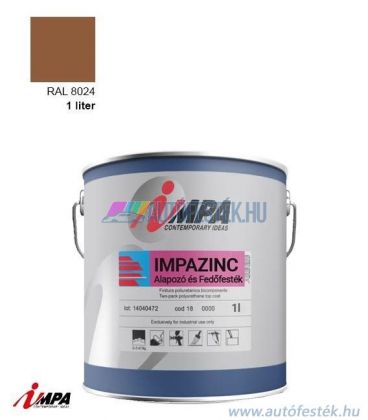 1K Korróziógátló Festék + Alapozó (2 in 1) - RAL8024 - Selyemfényű (1l) - Impa Cink