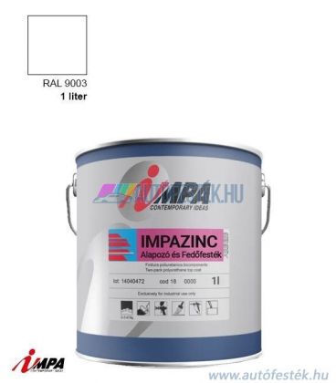 1K Korróziógátló Festék + Alapozó (2 in 1) - RAL9003 - Selyemfényű (1l) - Impa Cink