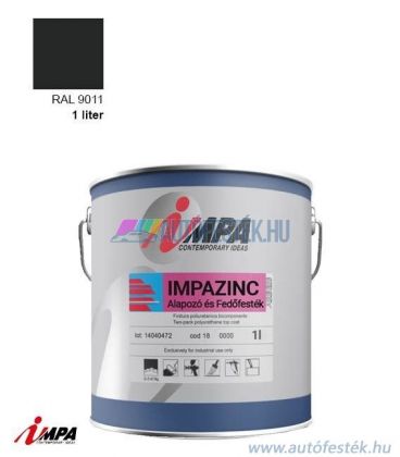 1K Korróziógátló Festék + Alapozó (2 in 1) - RAL9011 - Selyemfényű (1l) - Impa Cink
